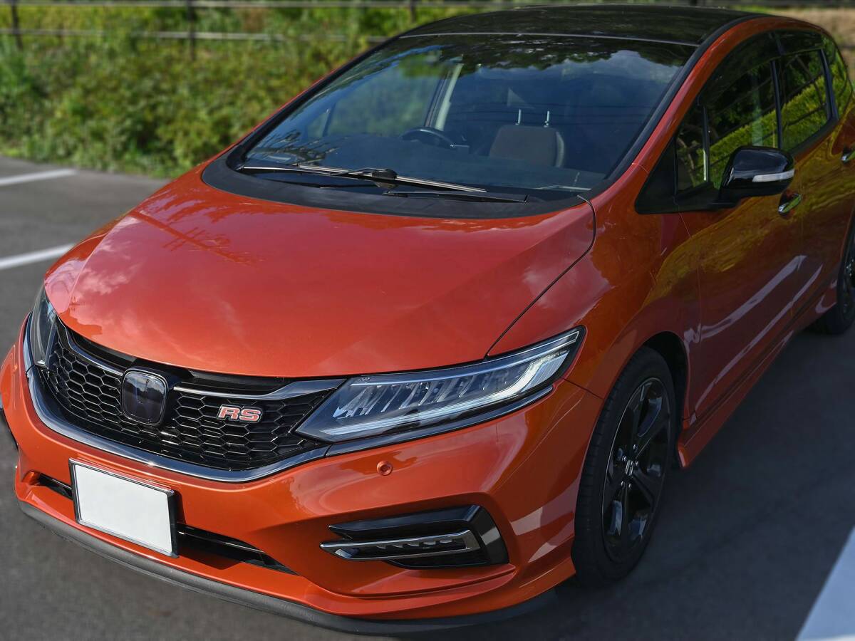 Tint+何度も貼れる エンブレム スモークフィルム(スモーク20％★Honda SENSING装備車専用) ジェイド FR4/FR5 後期 フロント用 fr_画像5