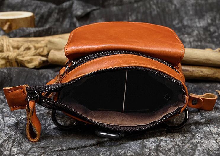  beautiful goods * for man cow leather waist bag fashion shoulder bag belt attaching shoulder bag mobile bag 