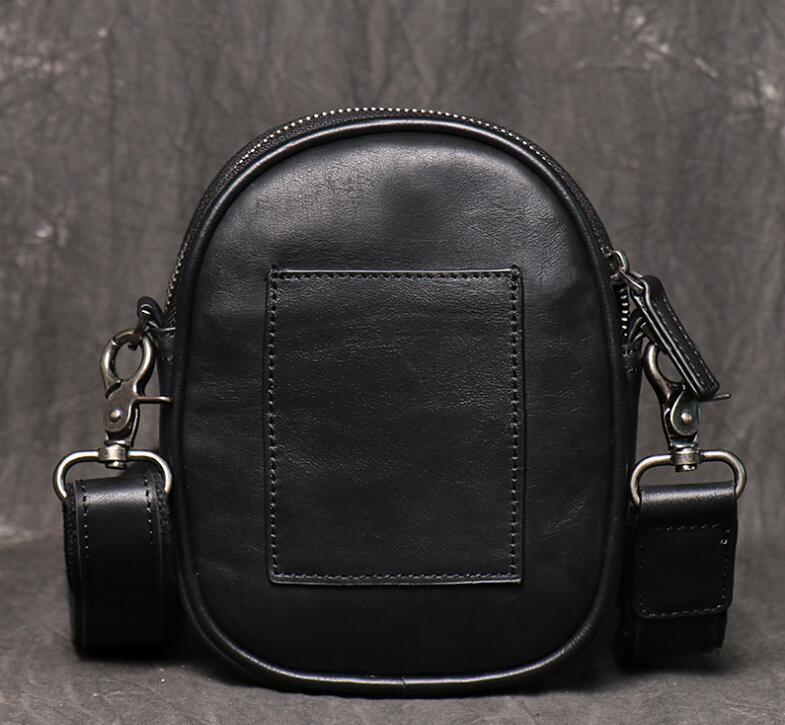  original leather men's body bag cow leather cow leather leather one shoulder bag iPadmini correspondence left right shoulder .. change bicycle bag 