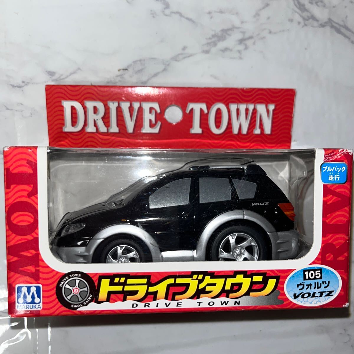 レア　マルカ　ドライブタウン　プルバックカー　TOYOTA トヨタ　ヴォルツ VOLTZ ブラック　SUV 4WD カラーサンプル　ディーラー_画像1