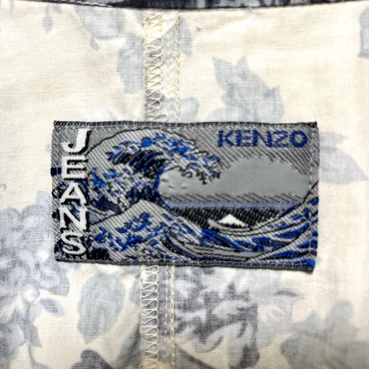 【激レア】90s KENZO JEANS ケンゾー 北斎タグ 裾変化 シャツ