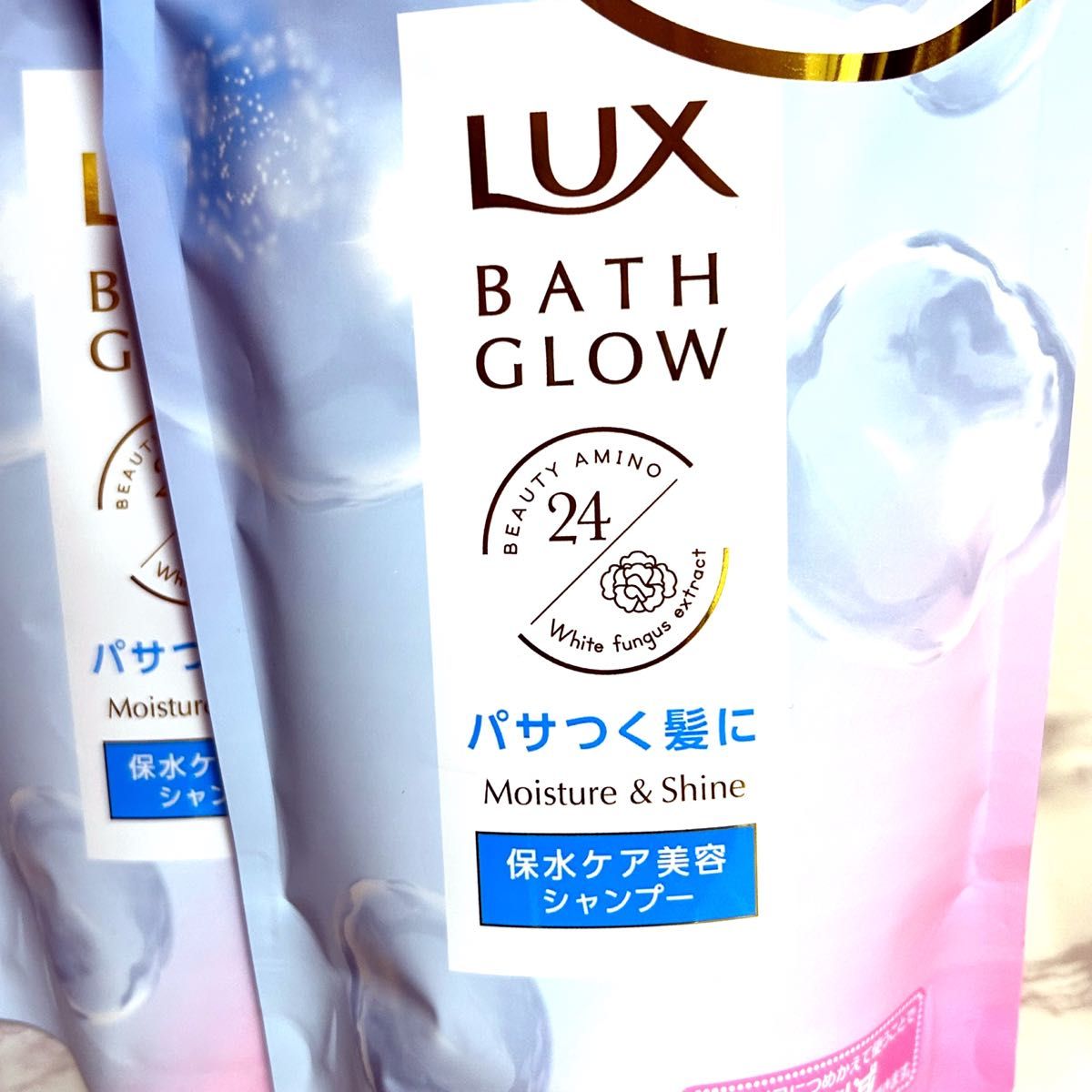 LUXバスグロウ モイスチャー＆シャイン ノンシリコンシャンプー 詰替 2個 つめかえ用