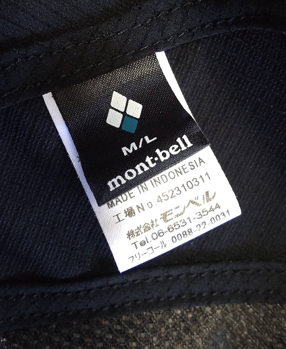 ★美品★ mont-bell モンベル L.W.トレールキャップ BLK M/L メッシュ 帽子 ランニングの画像4