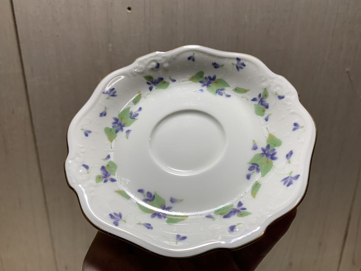 Noritake ノリタケ Contemporary コンテンポラリー 花柄 カップ＆ソーサー 5客セット 大皿1枚 プレート5枚 洋食器の画像5