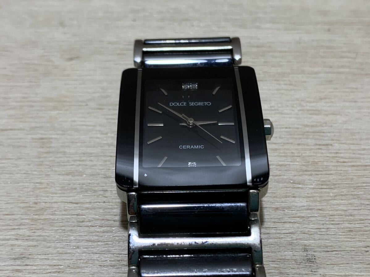 ☆ DOLCE SEGRETO ドルチェセグレート クロノグラフ CG100 セラミック RD100 メンズ腕時計 2個セットの画像2