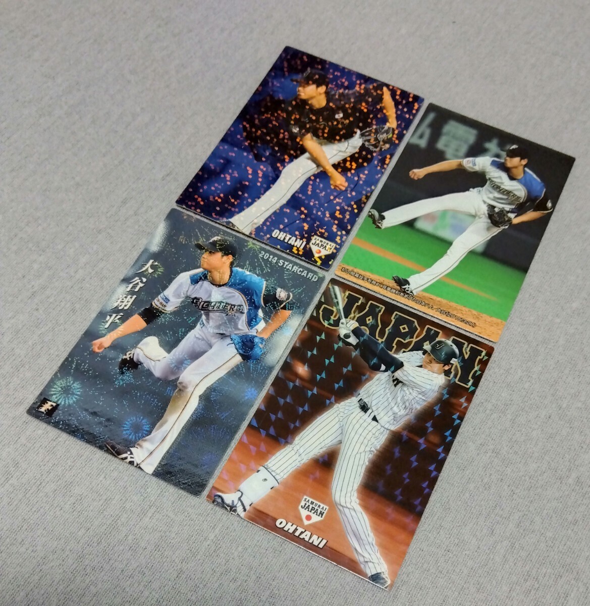 【1円スタート】MLBカード, 大谷翔平(SHOHEI OHTANI), Calbee, MVP, 侍JAPAN, 4枚セットの画像2
