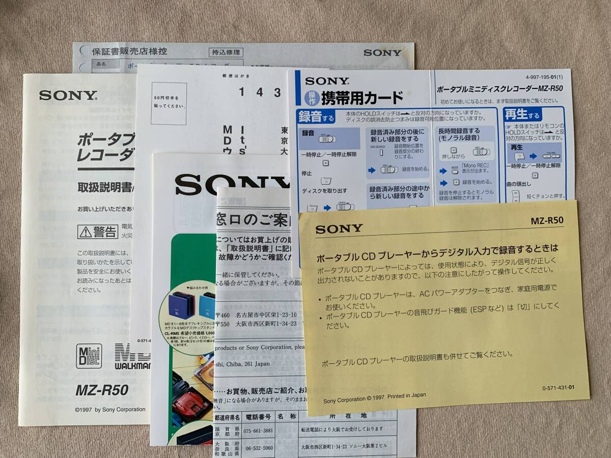 SONY MDウォークマン　MZ-R50_画像3