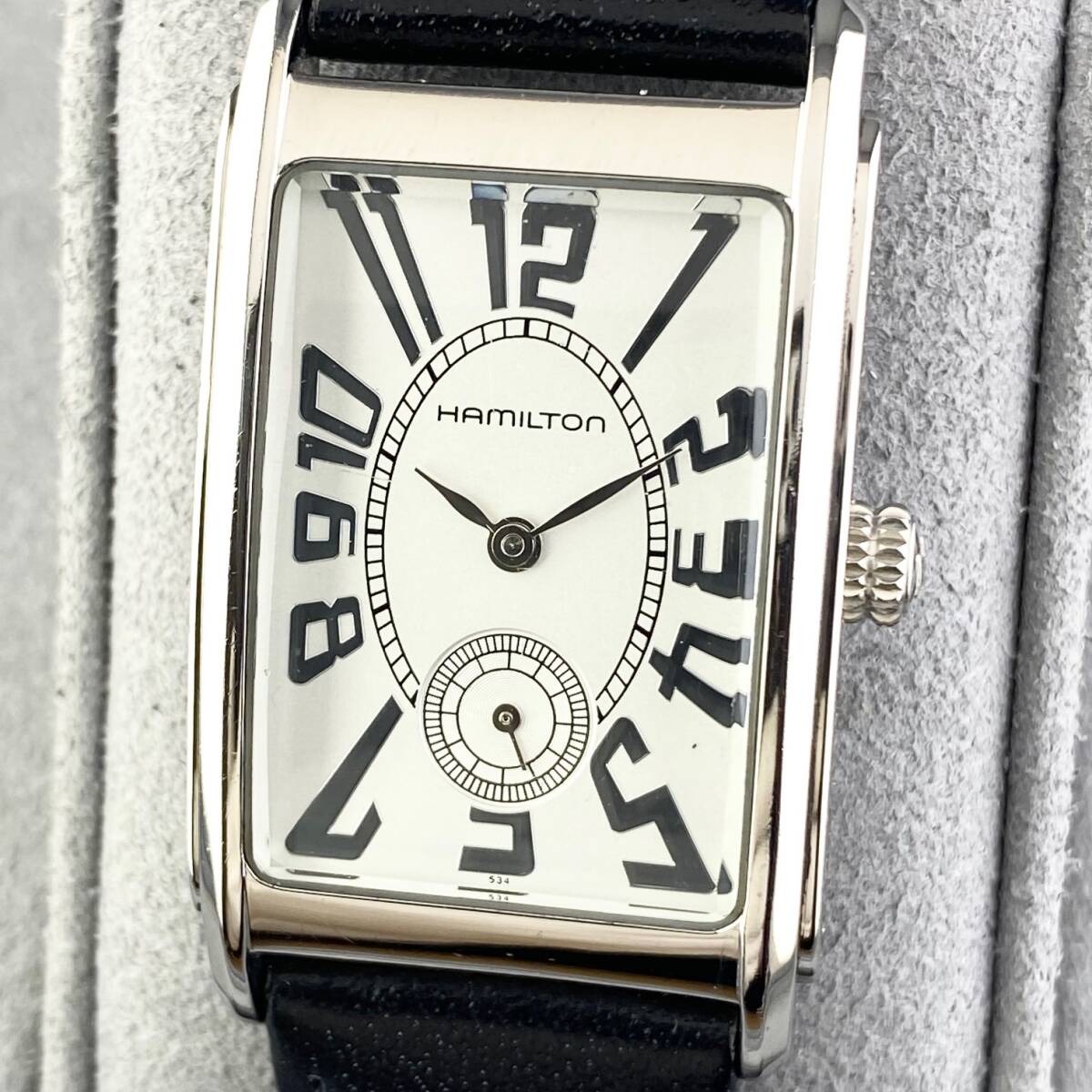 【1円〜】HAMILTON ハミルトン 腕時計 レディース スモセコ アードモア H114110 ホワイト文字盤 スクエア 可動品の画像1