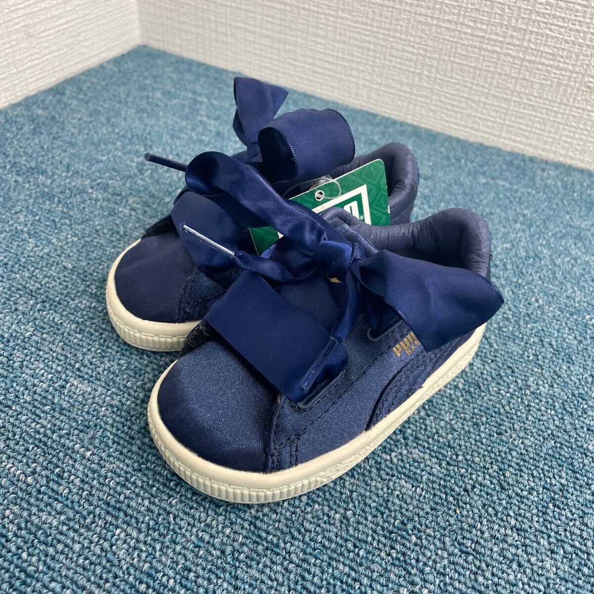 【未使用品】puma BASKET プーマ ハート トゥイーン インファント 13cm リボン キッズ ガールズ_画像2