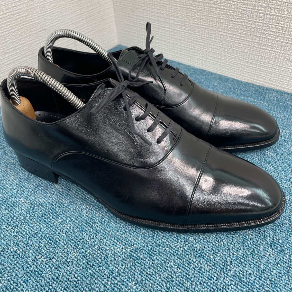 marelly マレリー ストレートチップ ビジネス レザー ブラック 28cm 革靴 紳士靴 黒 ドレスシューズ 幅広 ビジネスシューズの画像4