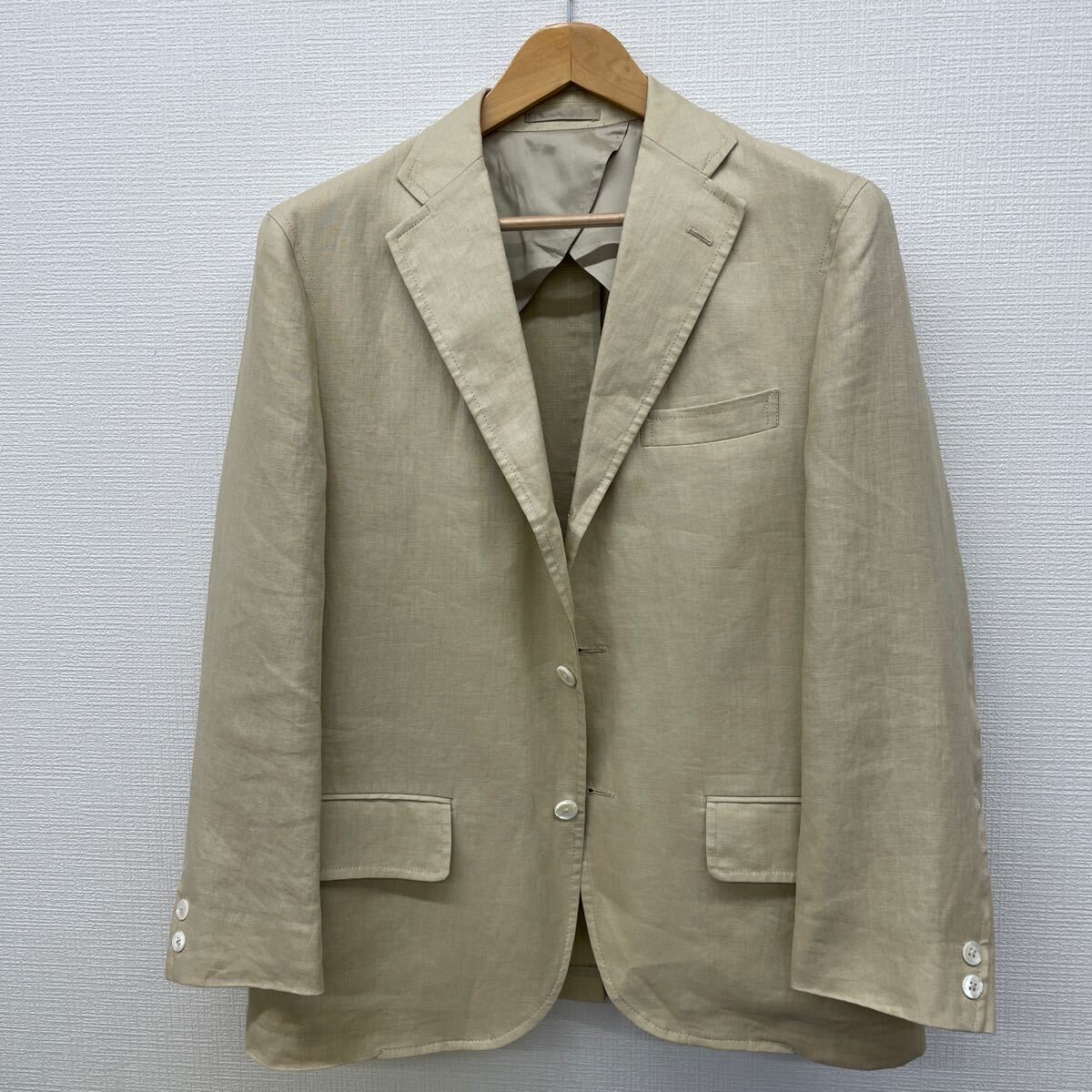 J PRESS テーラードジャケット 3B 麻100% ジャケット リネン size L ジェイプレス トラッド サマージャケット の画像1