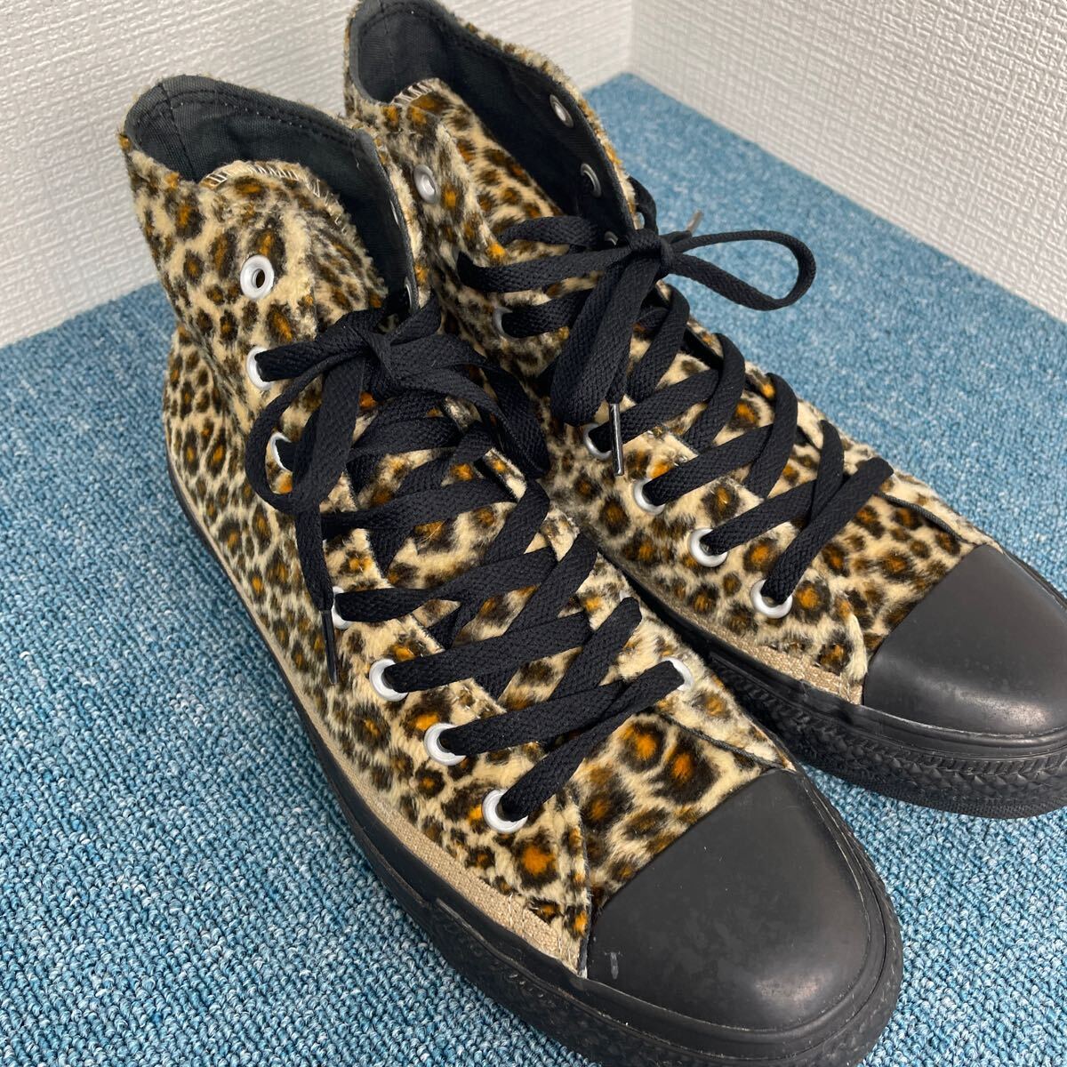 【美品 ¥1,000スタート】CONVERSE ALL STAR レオパード柄 スニーカー コンバース オールスター 27.5cm 豹柄 アメカジ 古着 _画像6