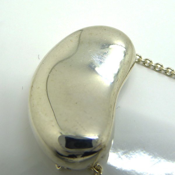 1 jpy ~ TIFFANY bean long necklace Large silver 925 Tiffany box sack * postage 600 jpy ( Kinki )~*~4/28( day ) end pawnshop -9617