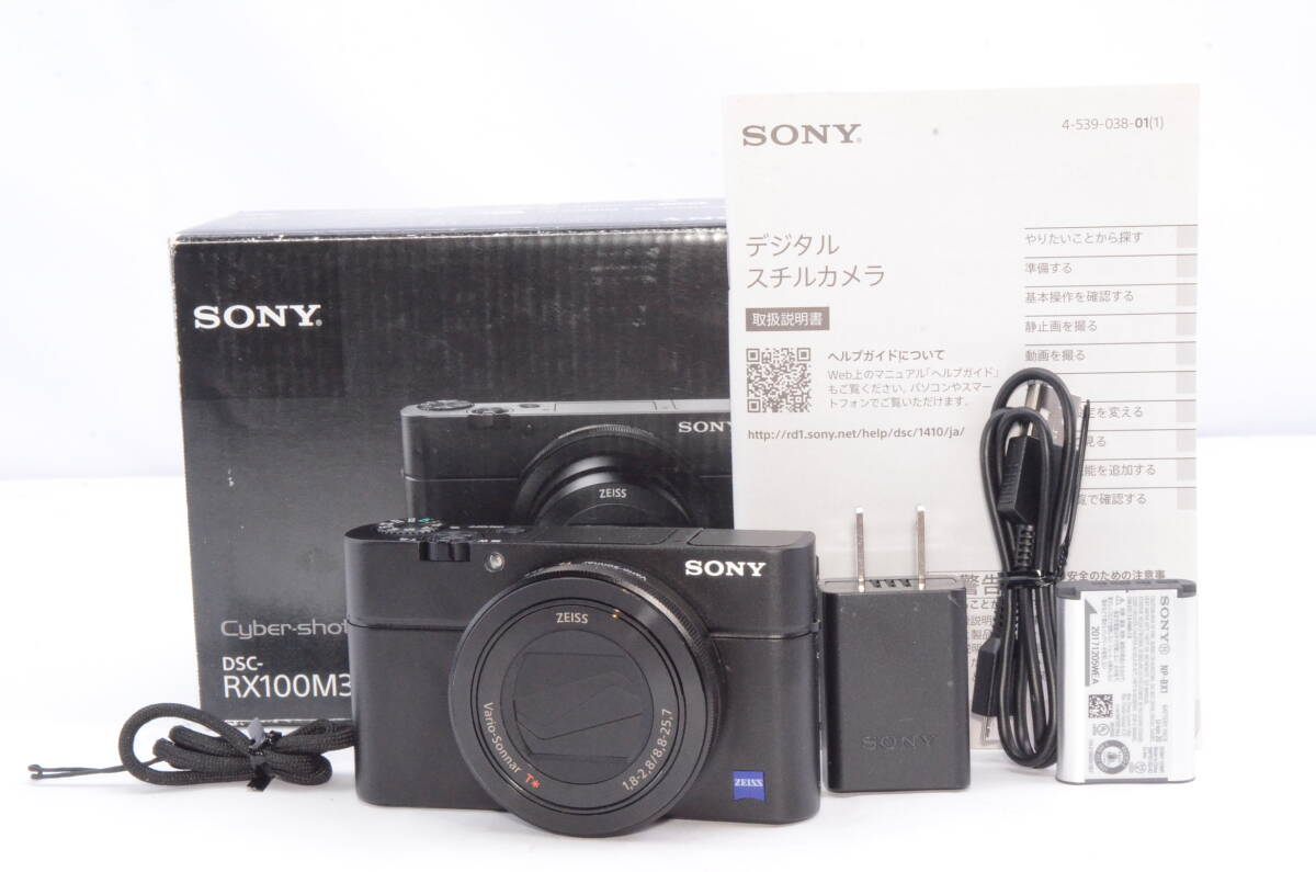 【極美品】SONY Cyber-shot DSC-RX100M3 ブラック コンパクトデジタルカメラ ＃P0632404019Yの画像1