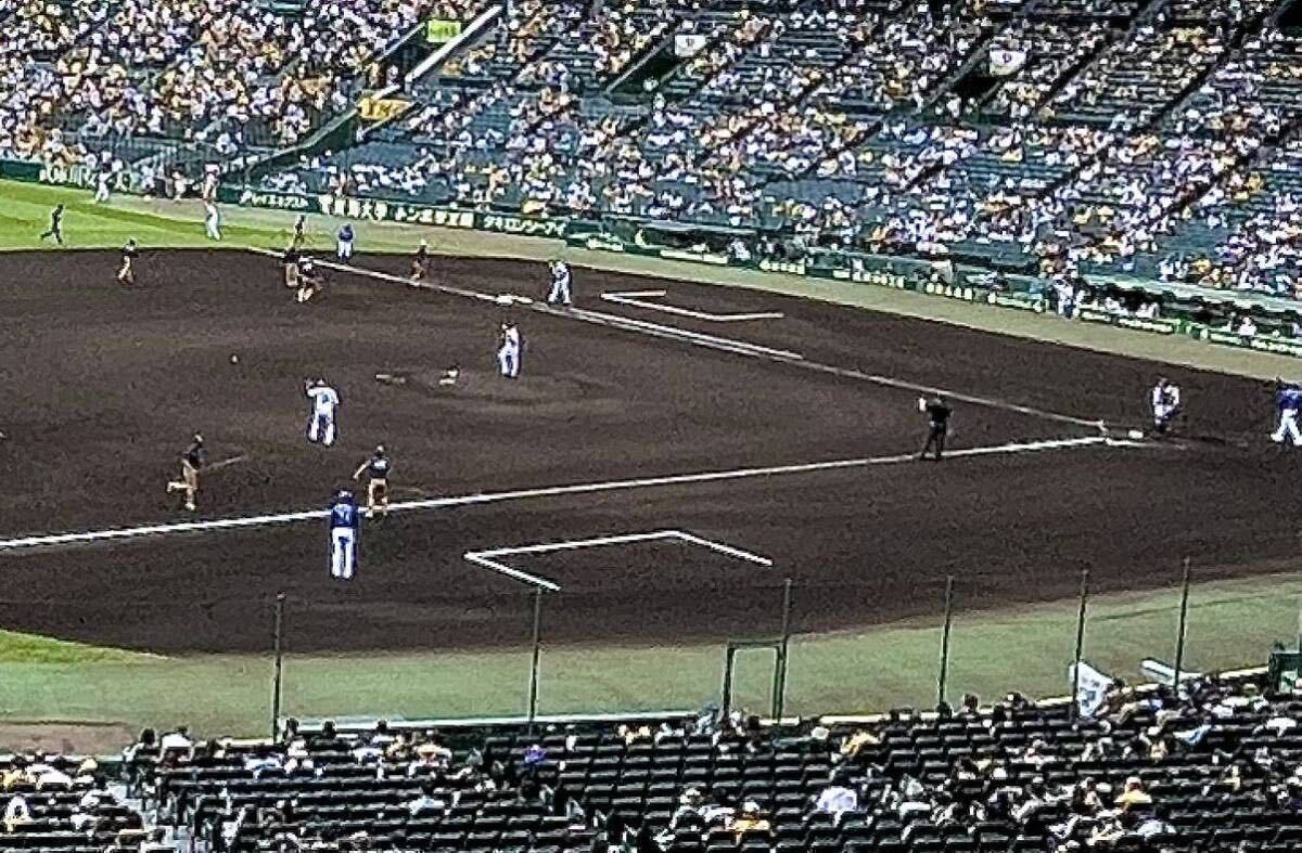 甲子園球場 4月16日（火）阪神ｖｓ巨人 ３塁側 ブリーズシート 通路側連番２枚１組の画像2