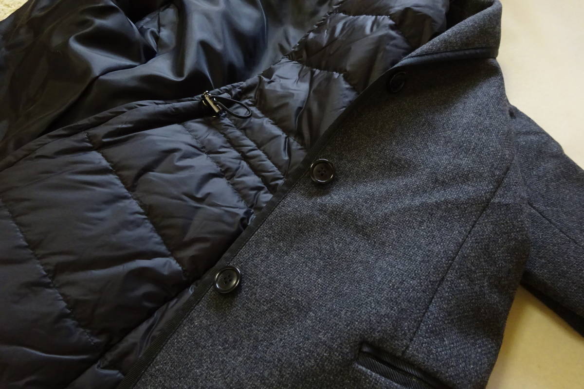 * шерсть . пальто down подкладка есть серый L прекрасный товар высококлассный прекрасный товар 