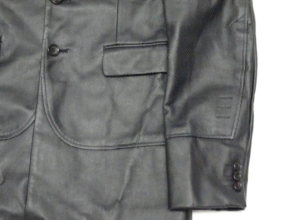 COMME des GARCONS コムデギャルソン HOMME PLUS ドッキングジャケット 人工皮革 黒色 SizeM 2000年_画像3