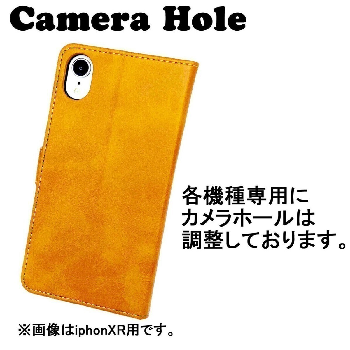 iPhone 7/8/SE2/SE3 キャメル 柴犬焼き印！スムースレザー手帳型ケースの画像10