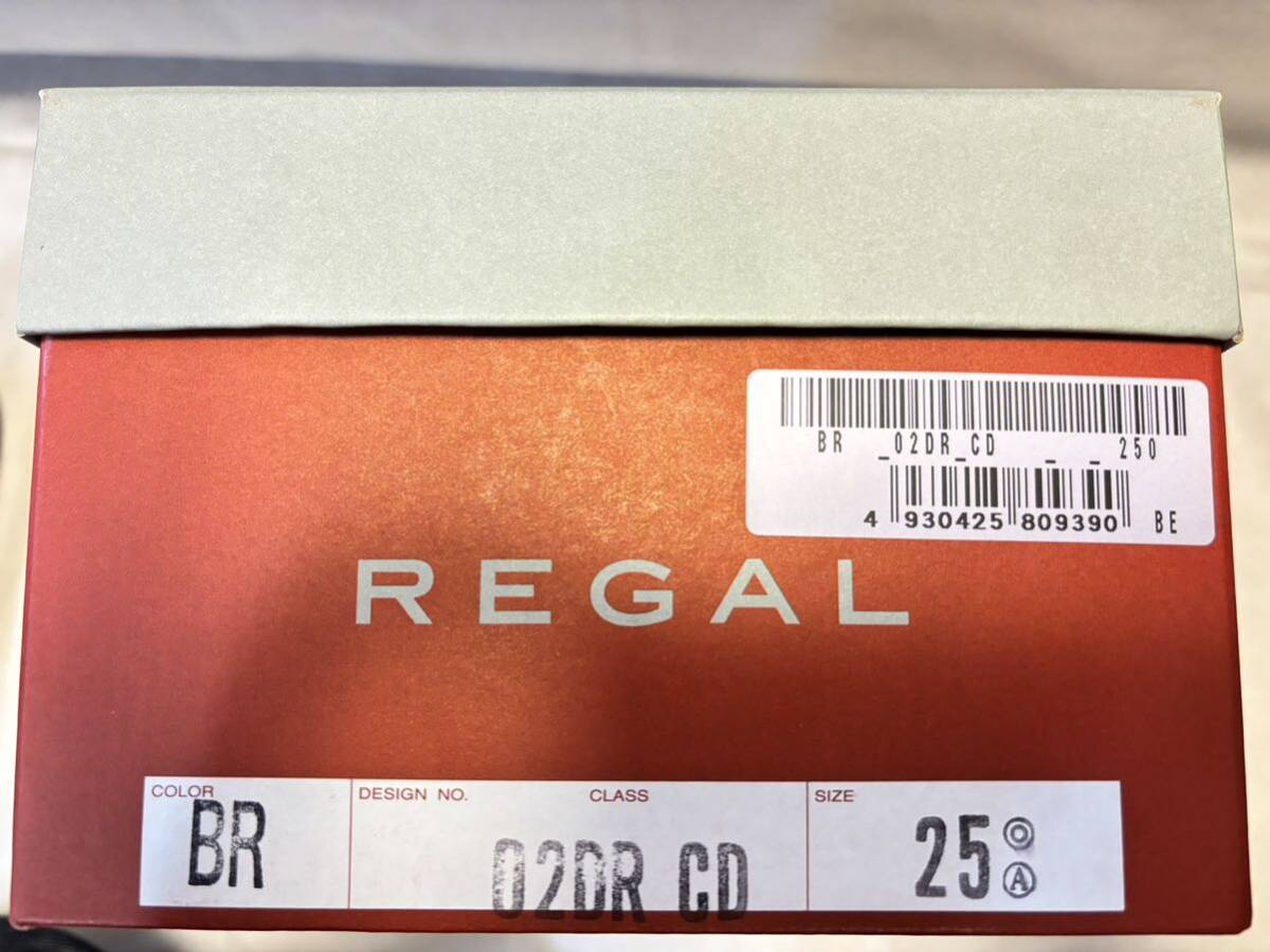 【送料無料・25.0cm】リーガル 02DRCD ストレートチップ ブラウン アノネイ REGAL 革靴 レザーシューズ 本革 紳士靴 ビジネスシューズの画像9
