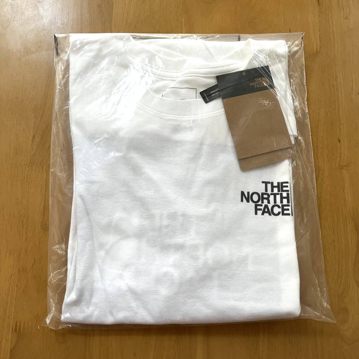 THE NORTH FACE 半袖Tシャツ メンズLサイズ　ザノースフェイス ボックスロゴ　バックスクエアロゴ　定価税込¥8,250 ホワイト　白×黒