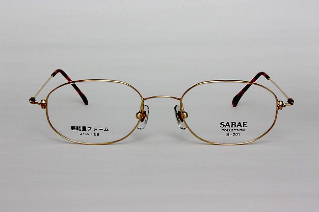 【未使用・新品】SABAE TOP BRAND COLLECTION MADE IN JAPAN 超軽量フレーム コバルト合金 B-201 COLOR GP・M_画像1