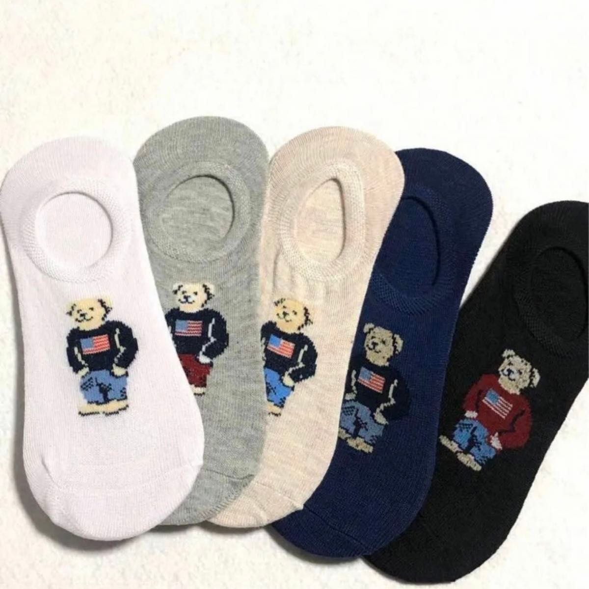 5足セット ポロベア ポロラルフローレン ポロソックス 靴下 スニーカー