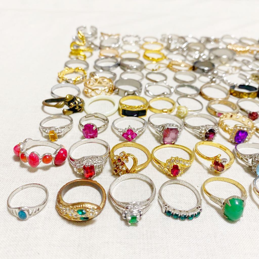 指輪 おまとめ セット リング ring ゴールド シルバー アクセサリー 天然石 真珠 パール カラーストーン jewelry accessory 宝石 silverの画像2