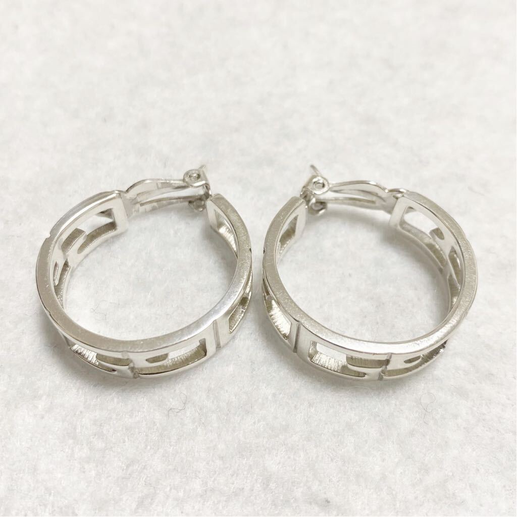 1円スタート GUCCI silver 925 イヤリング アクセサリー シルバー フープ ピアス ジュエリー ブランド accessory jewelry brand_画像3