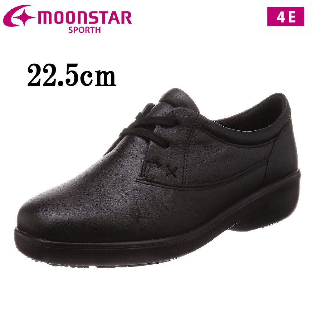 SP7503WSR black 22.5cm moon Star spo rus lady's shoes shoes 4E month star MOON STAR. slide bottom water repelling processing woman 