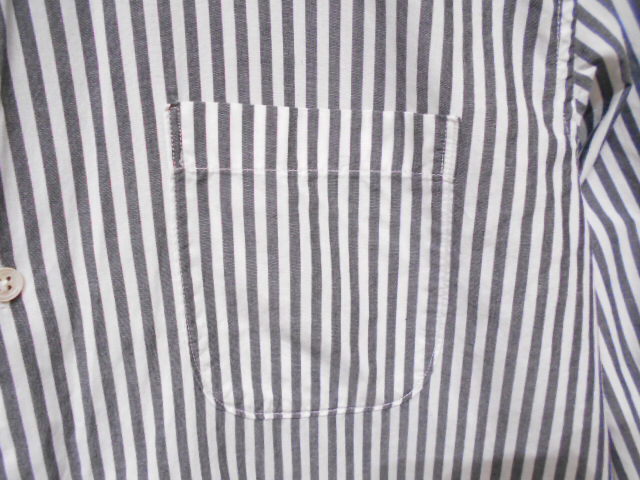 FRAPBOIS フラボア ストライプ デザイン 七分袖 半袖 2WAY シャツ パッチワーク ホワイト グレー サイズ2の画像9
