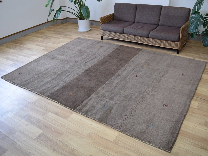 【1円スタート】新品 ペルシャ ギャッベ 285 x 210 cm 縦3m 横2m 6㎡ 6帖程度 天然 肉厚 ウール 手織り ギャベ ラグ 絨毯 カーペット_お問合せやご相談はお気軽にどうぞ！