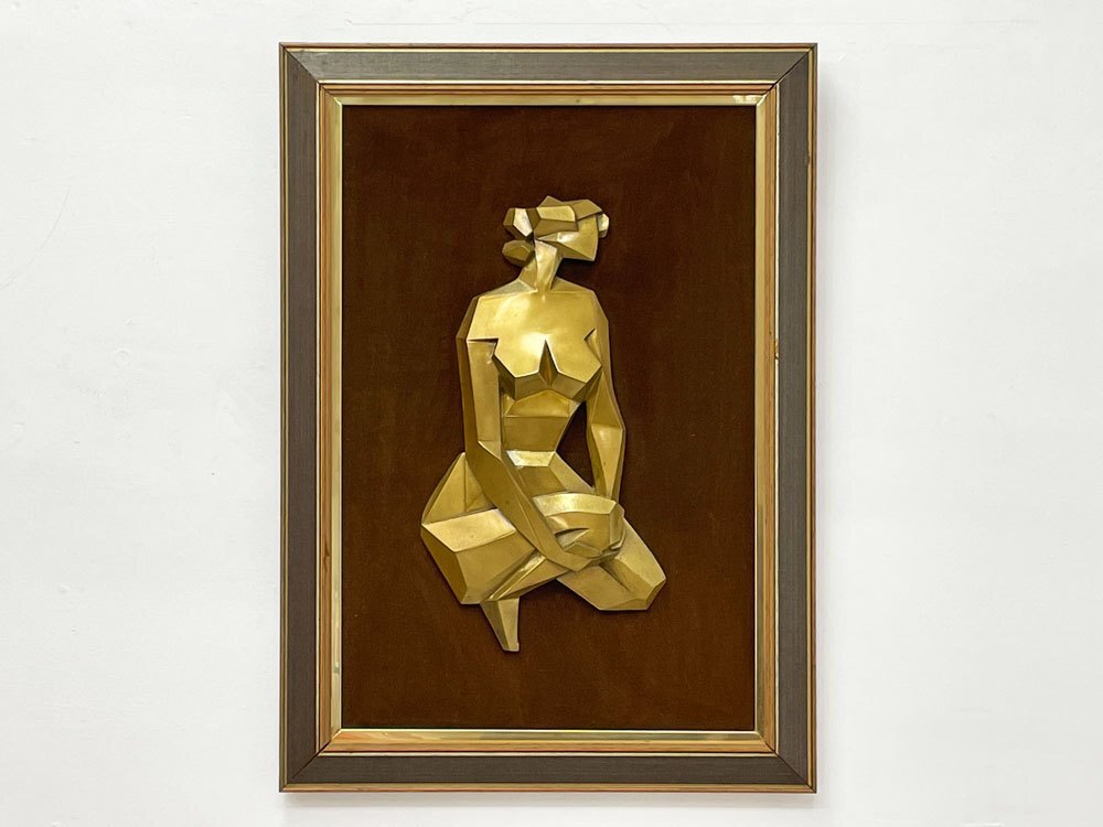 ● Touch of Bronze ブロンズ スカルプチャー 彫刻 ウォールアート フランシス・クワティ・ニーオ Francis Kwatei Nee-owoo 額装品_画像2