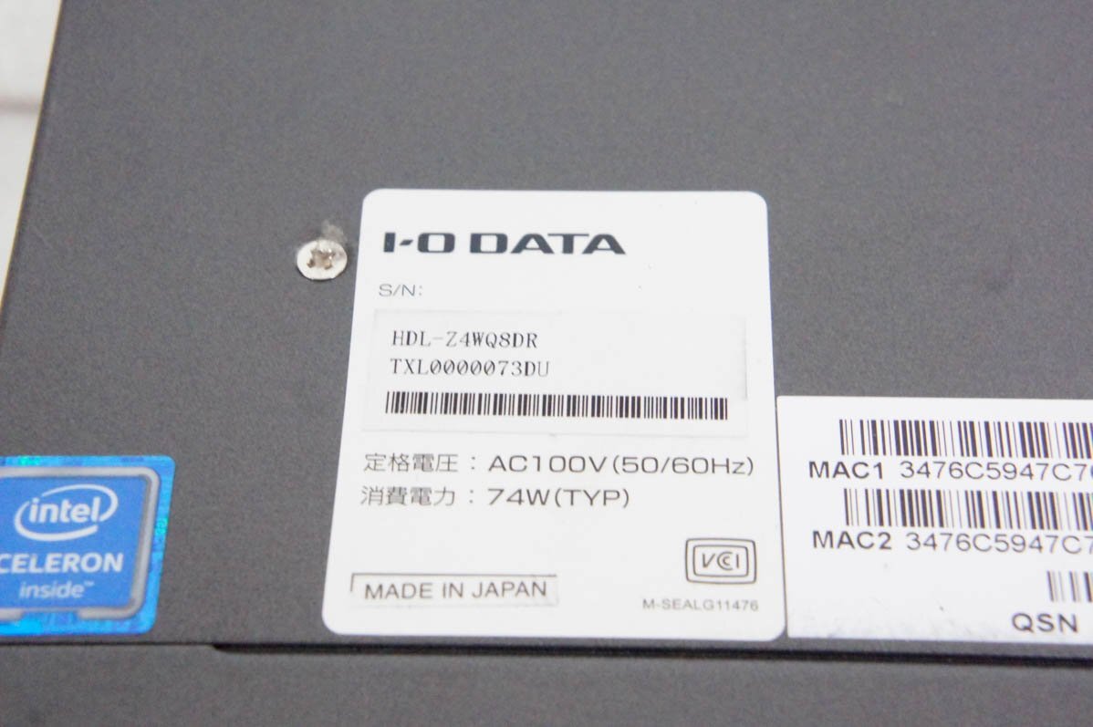 2 I・O DATA アイ・オー・データ LAN DISK NAS HDD 2TB*4 計8TB HDL-Z4WQ8DRの画像3