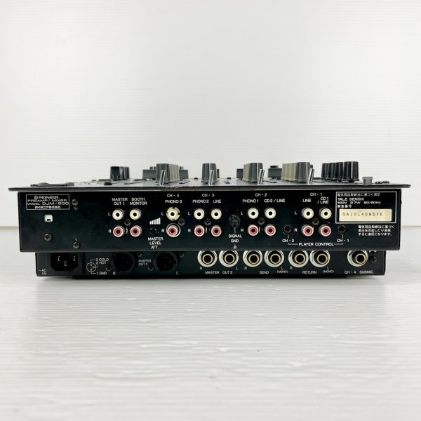 【現状品】Pioneer パイオニア/PREAMP/MIXER/DJM-500/プリアンプ/DJミキサー/オーディオ機器/GH06D12AD001