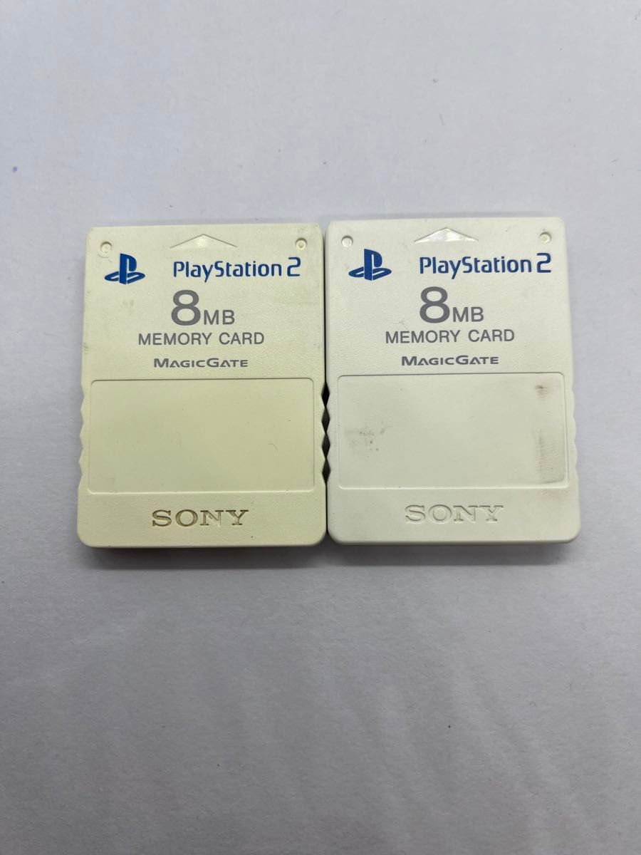 PS2 メモリーカード 純正品 ホワイト 2枚