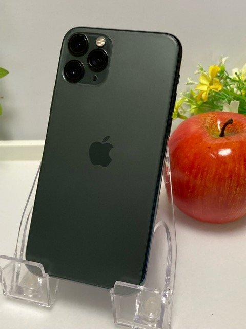 1円～【中古品】 ドコモ SIMフリー スマートフォン Apple iPhone 11Pro 512GB MWCG2J/A ミッドナイトグリーン Y3の画像1