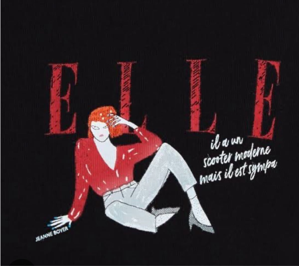 GU コラボTシャツ ELLE  Sサイズ ブラック