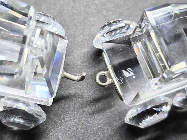 4-194-60 Swarovski SWAROVSKI паровоз ряд машина произведение искусства 6 пункт + направляющие имеется комплект * украшение произведение искусства интерьер направляющие имеется 