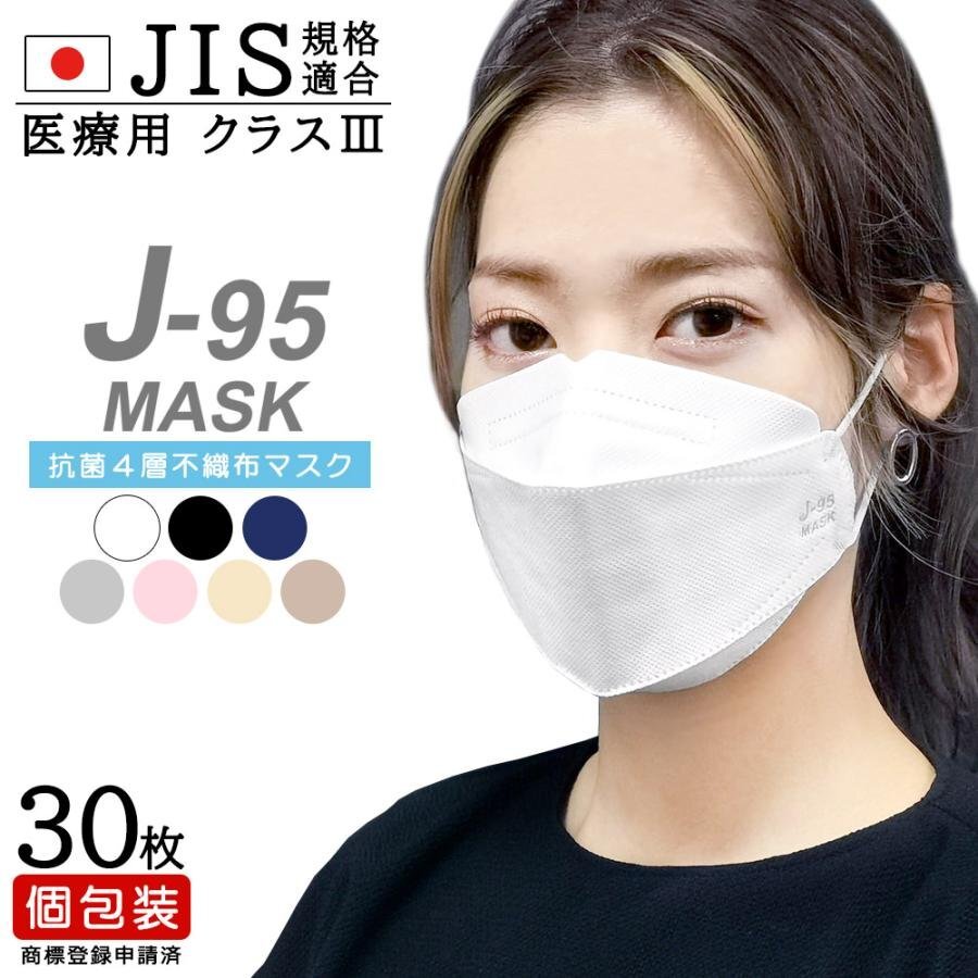 J-95マスク【JIS規格適合 医療用クラス３】4層構造 日本製 不織布　30枚入 個包装 立体_画像10