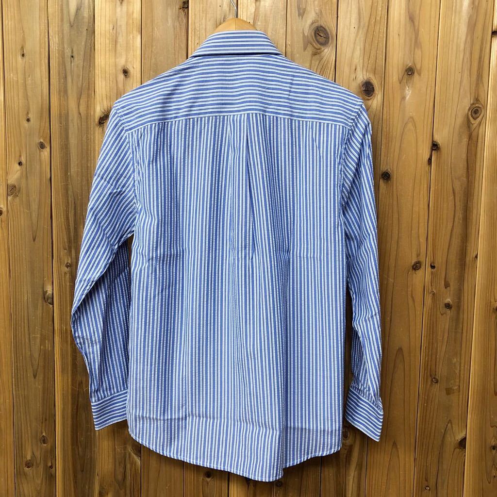 【未使用】KANGOL /カンゴール /メンズM 長袖シャツ ボタンダウンシャツ トップス ストライプシャツ 綿ポリ 涼感 春夏 紳士 の画像2