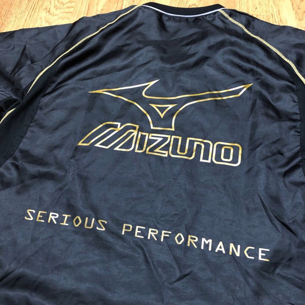 Mizuno /ミズノ メンズL 半袖 Ｖネック トップス ロゴ刺繍 ピステ シャカシャカ 速乾 ポリエステル100% トレーニング スポーツウェアの画像5