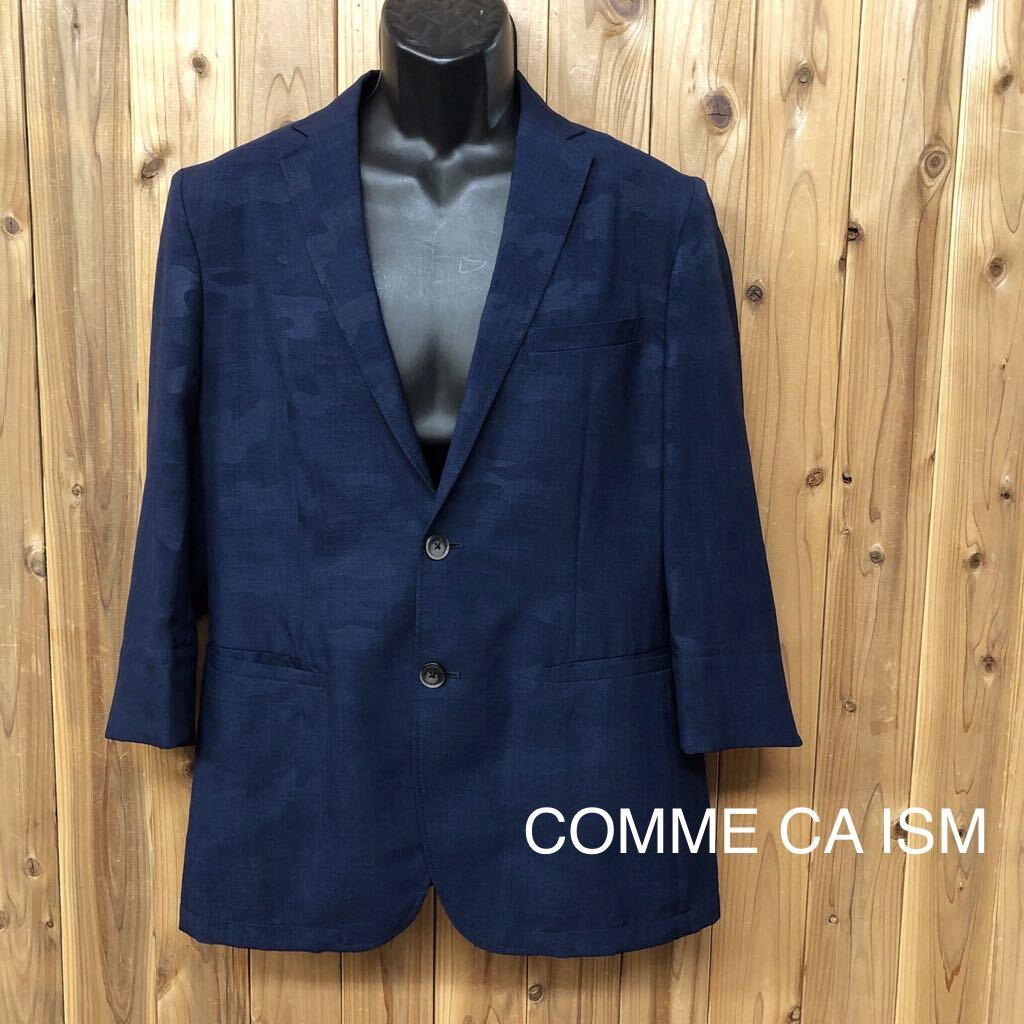COMME CA ISM / Comme Ca Ism / men's L long sleeve jacket tailored jacket blaser 7 minute sleeve camouflage pattern spring summer light ground put on gentleman 