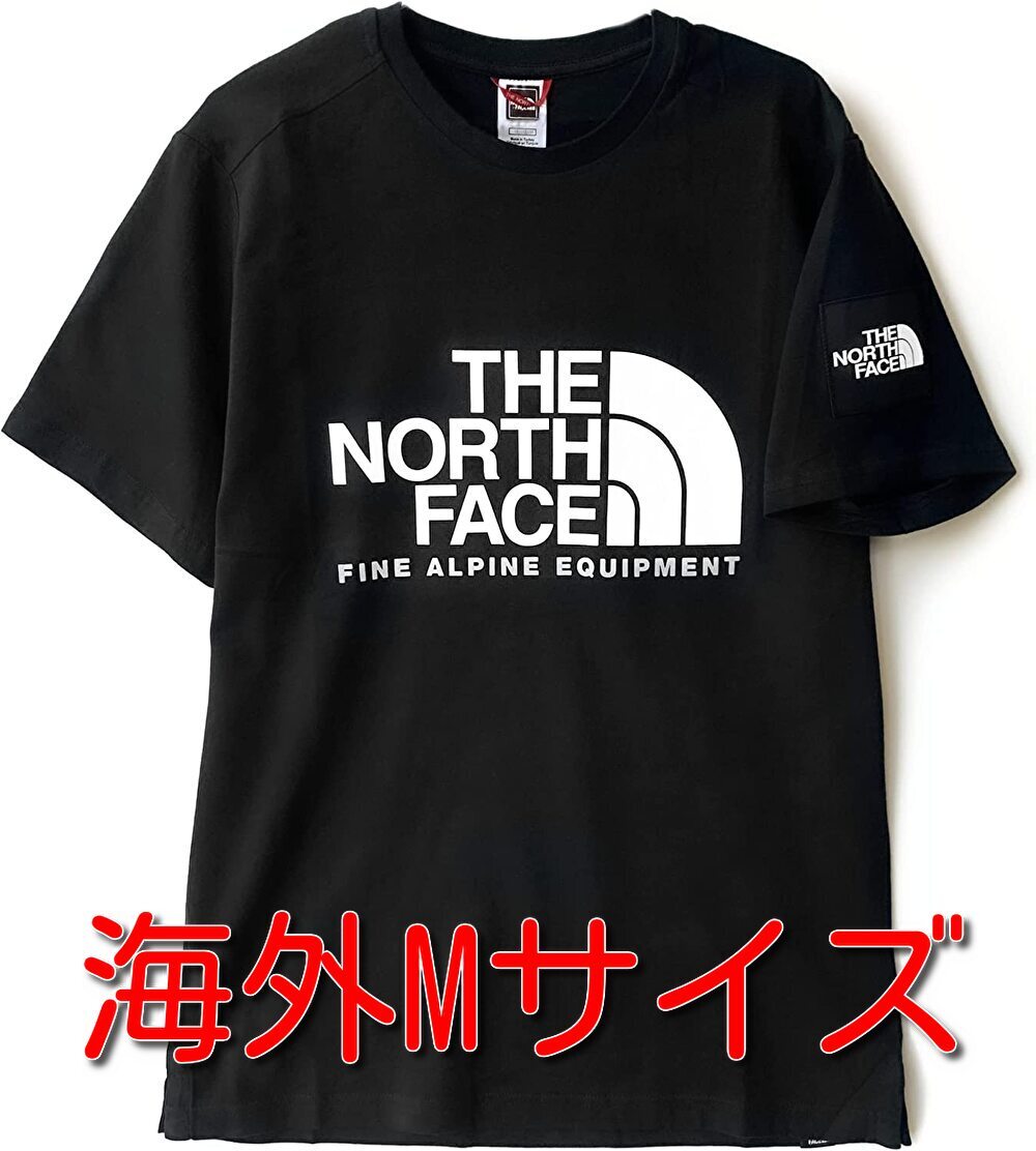 新品 即決 海外M(日本L相当)サイズ ノースフェイス Tシャツ 黒 ブラック アルパイン ロゴ THE NORTH FACE Alpine Logo の画像1