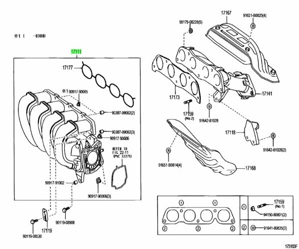 トヨタ オーリス アベンシス カローラ インテーク マニホールド Intake Manifold TOYOTA LEXUS Genuine JDM OEM メーカー純正品 未使用_画像2