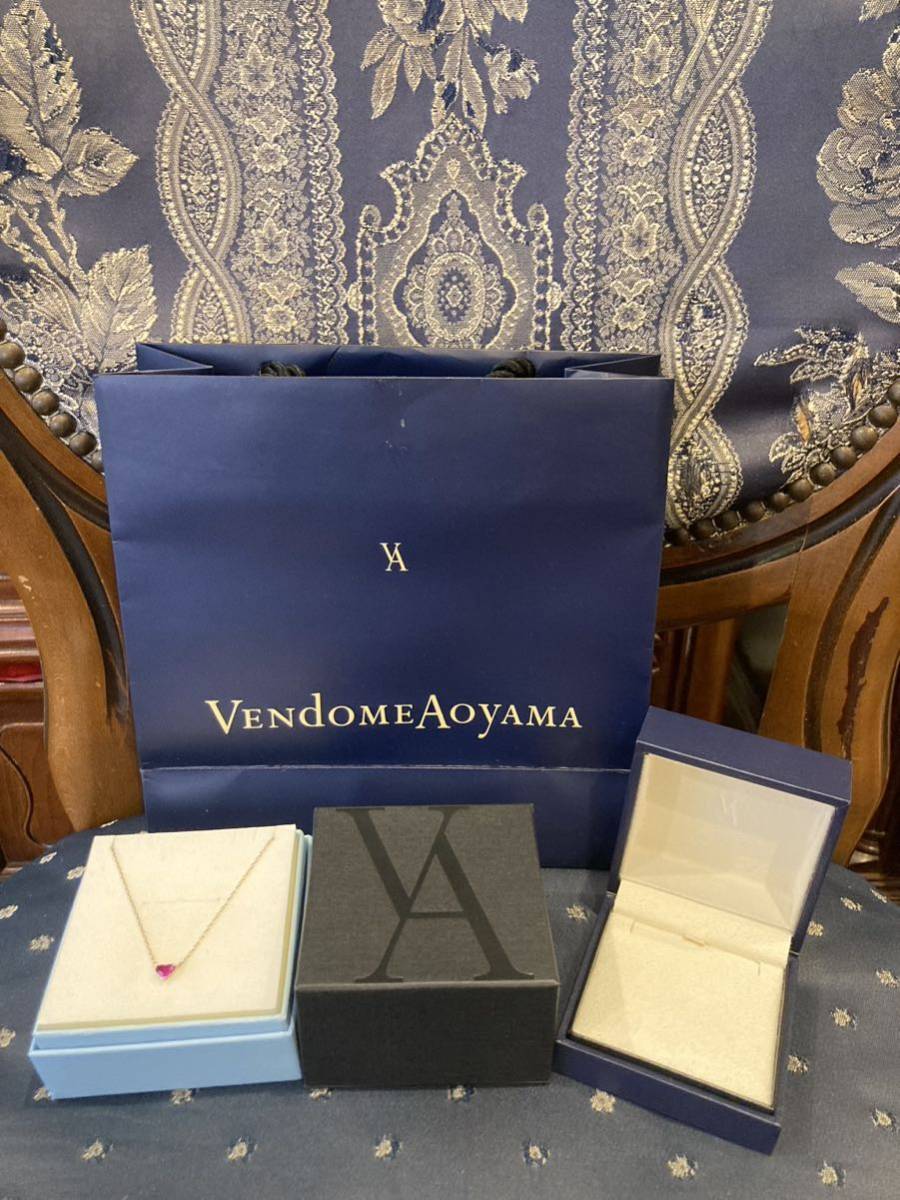  Vendome Aoyama VENDOME колье K10PG аксессуары рубин Heart коробка бумажный пакет лента упаковка подарок 