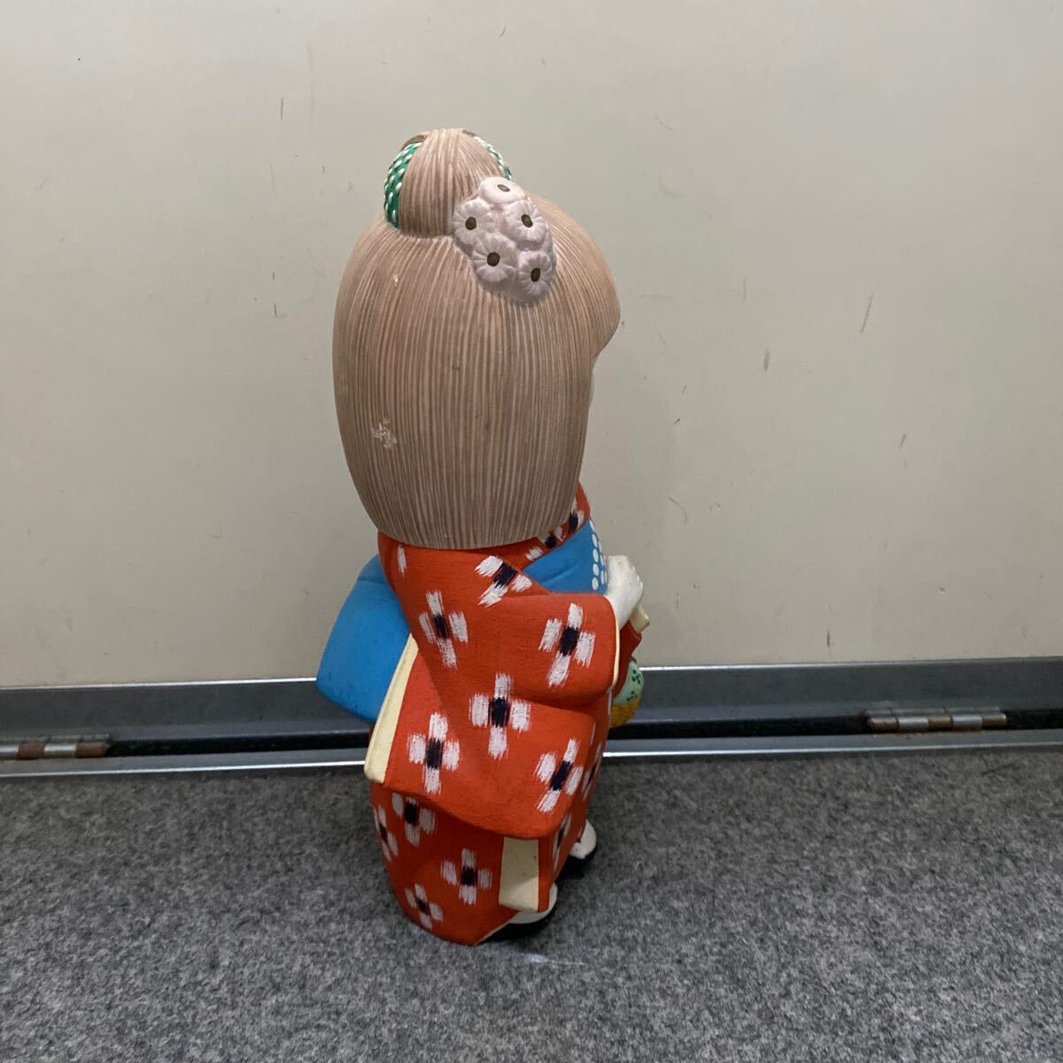 博多人形 日本人形 少女 鞠 民芸品 昭和レトロ レトロ 置物 飾り物_画像4