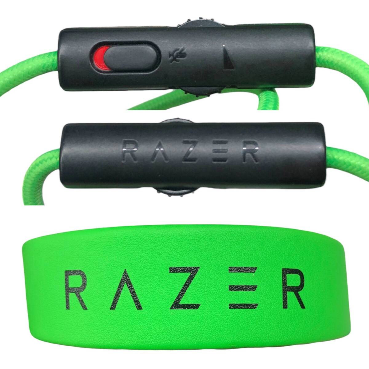 Razer(レイザー) Kraken Green ゲーミングヘッドセット ヘッドセット RZ04-02830200-R3M ブラック×グリーン 家電/025_画像7