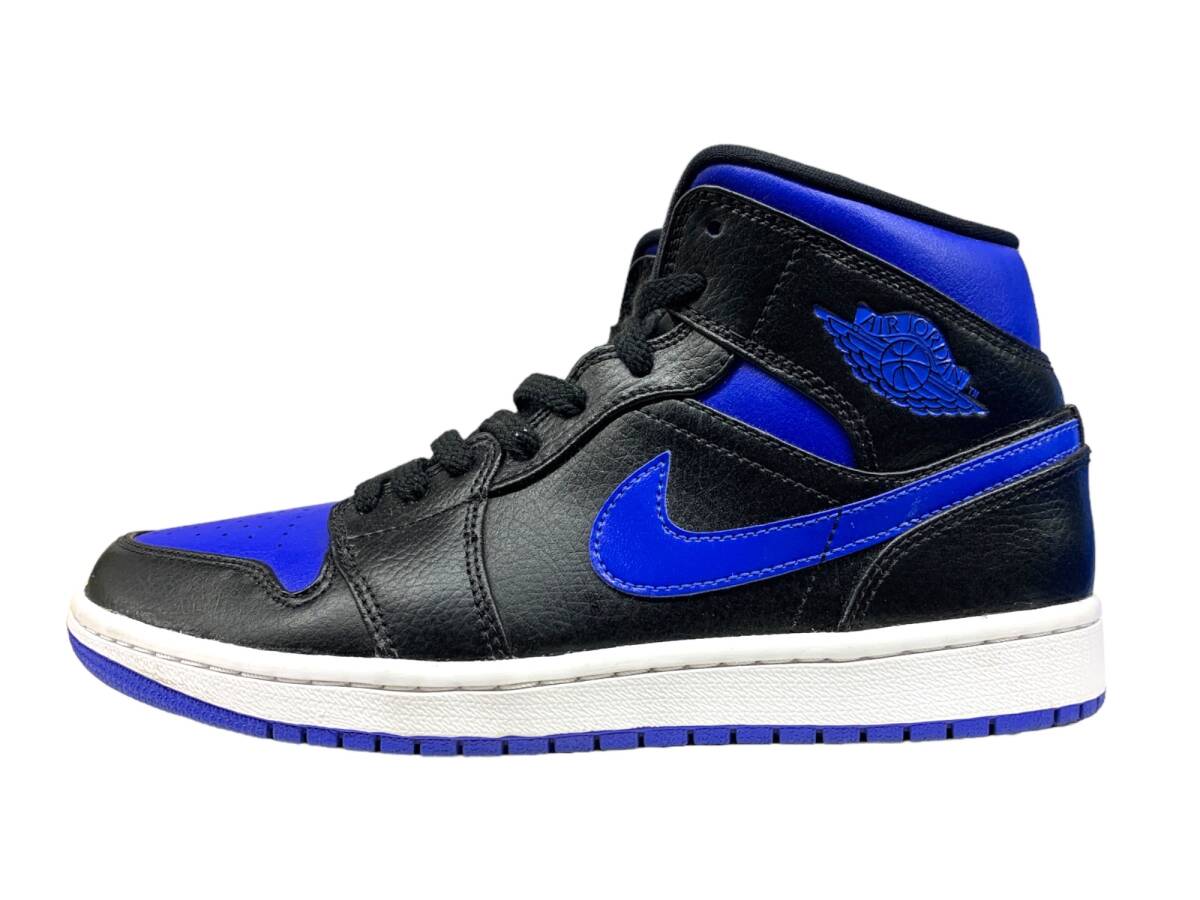 NIKE (ナイキ) AIR JORDAN 1 MID エア ジョーダン 1 ミッド スニーカー 554724-068 US8 26cm ブルー ブラック メンズ/025の画像2