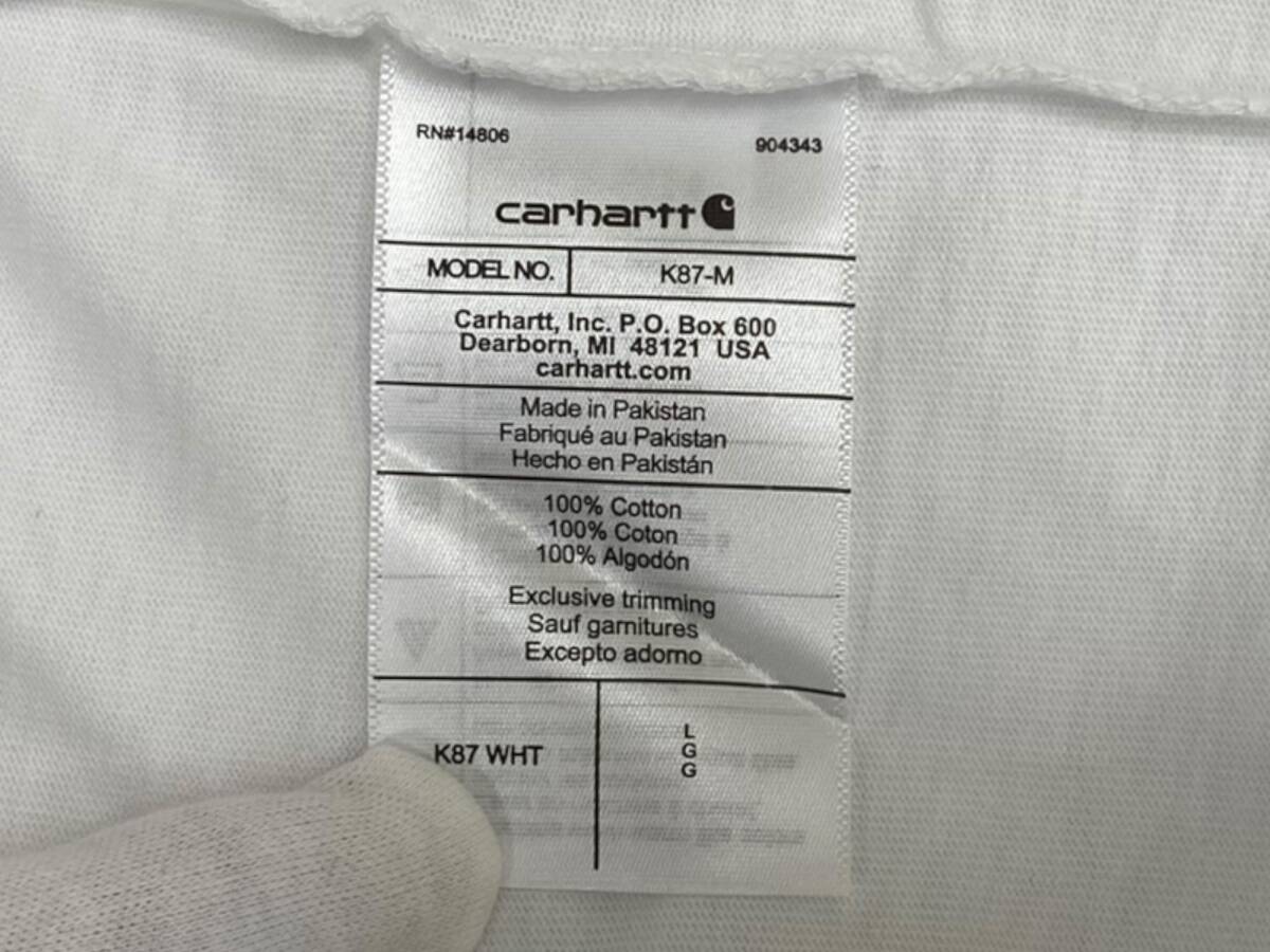 Carhartt (カーハート) S/S POCKET T-SHIRT ポケットTシャツ 半袖 K87 L ホワイト 白 メンズ/009_画像6
