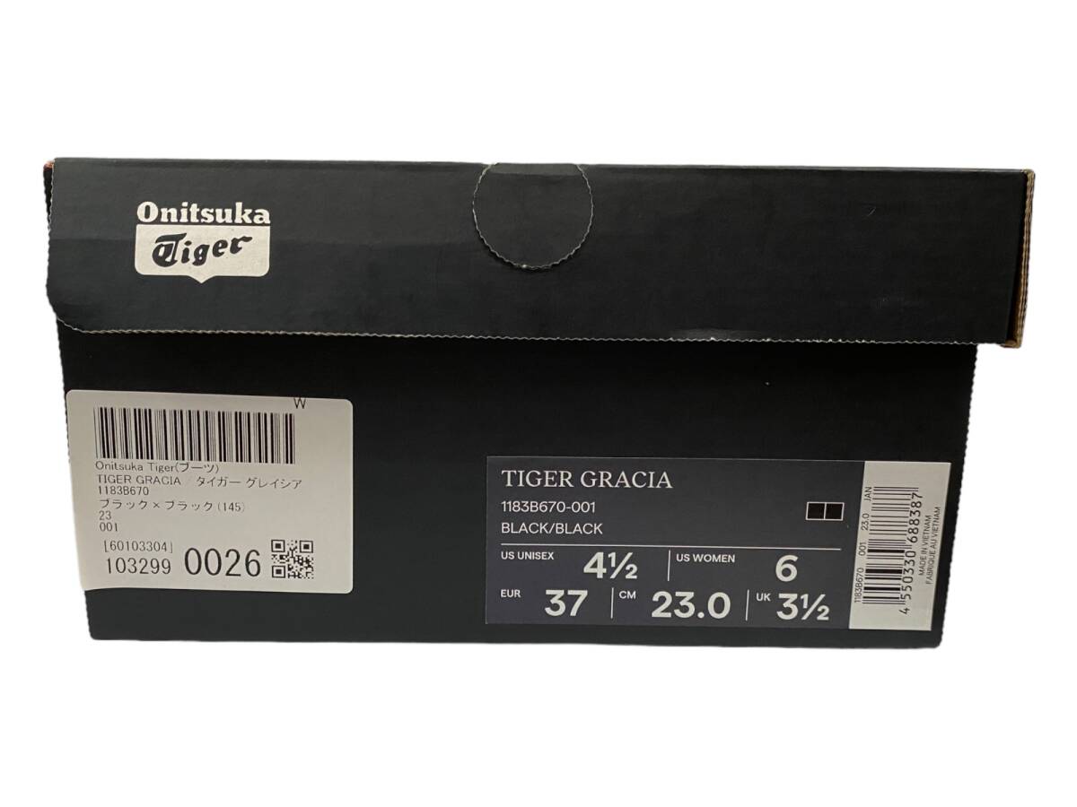 Onitsuka Tiger (オニツカタイガー) TIGER GRACIA タイガーグレイシア スニーカー ハイカット 1183B670 US6 23cm 黒 レディース/078_画像10